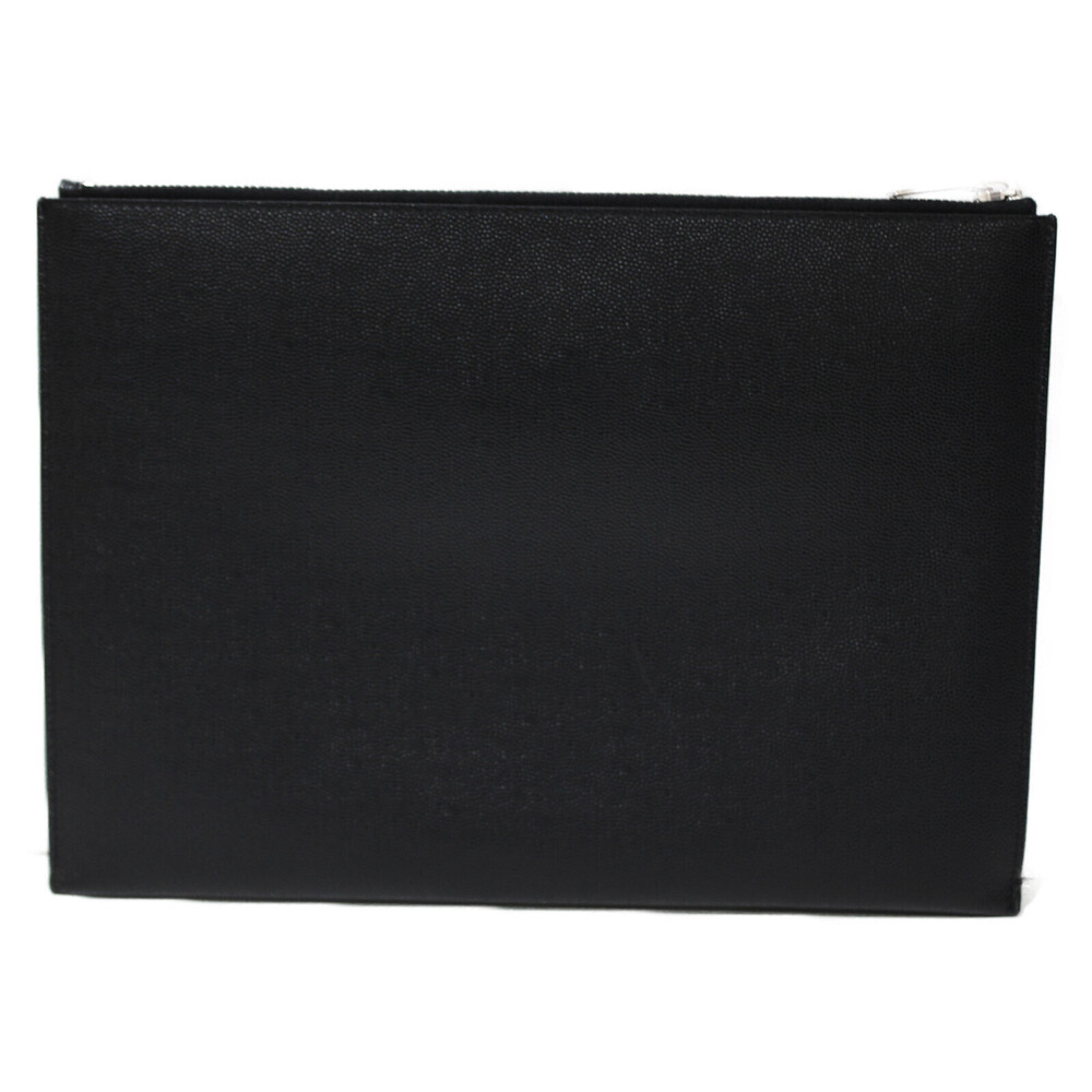 SAINT LAURENT Clutch Bag Shoulder Black Leather - Picture 2 of 7